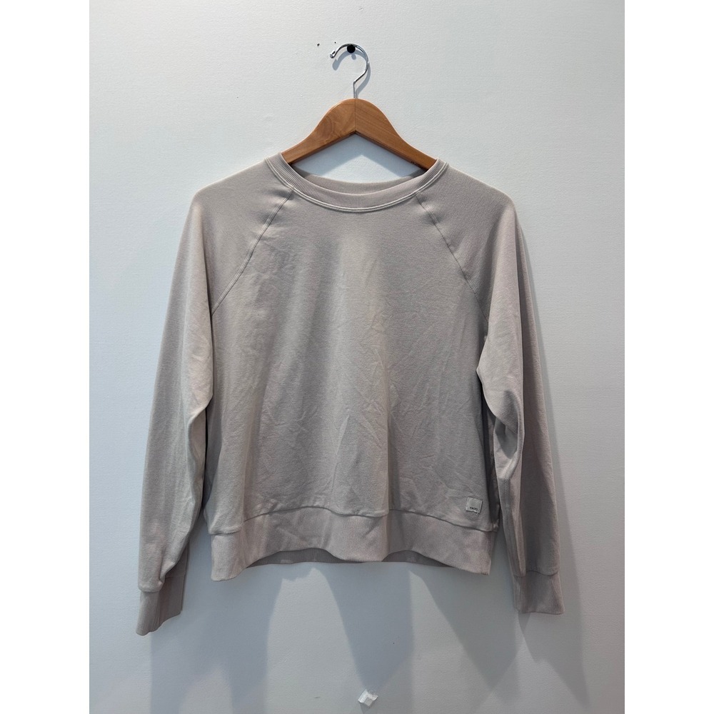 Vuori Halo Crewneck Sweatshirt S Grey Mauve DreamKnit Raglan Activewear